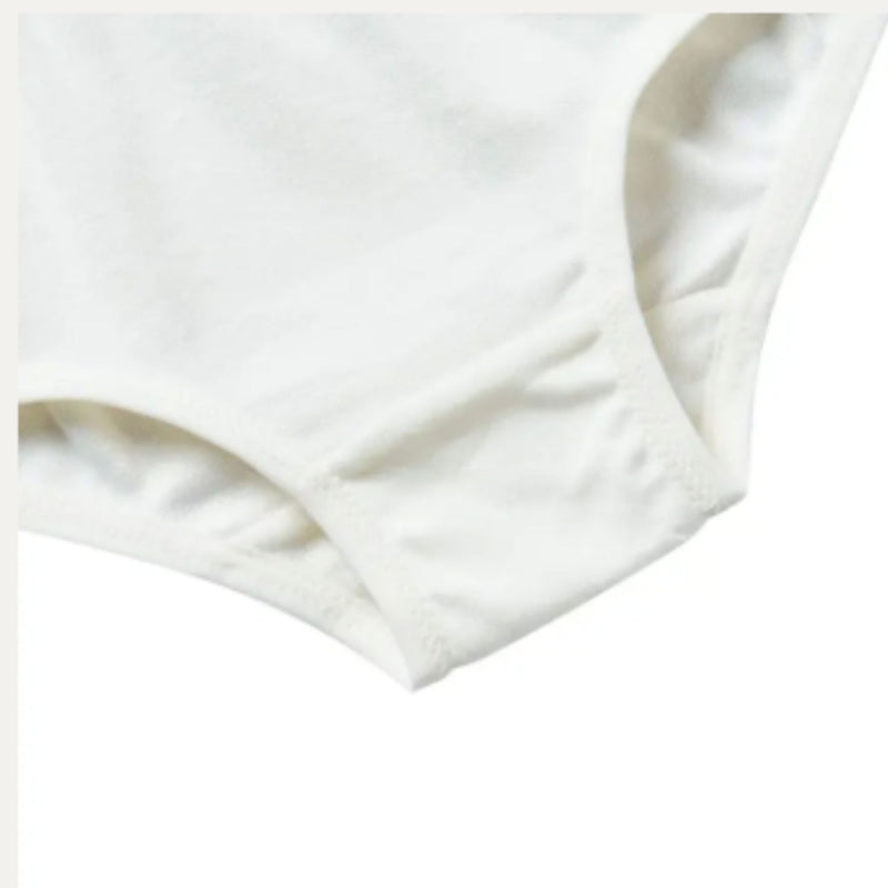Organic Cotton Girls Underwear, White
