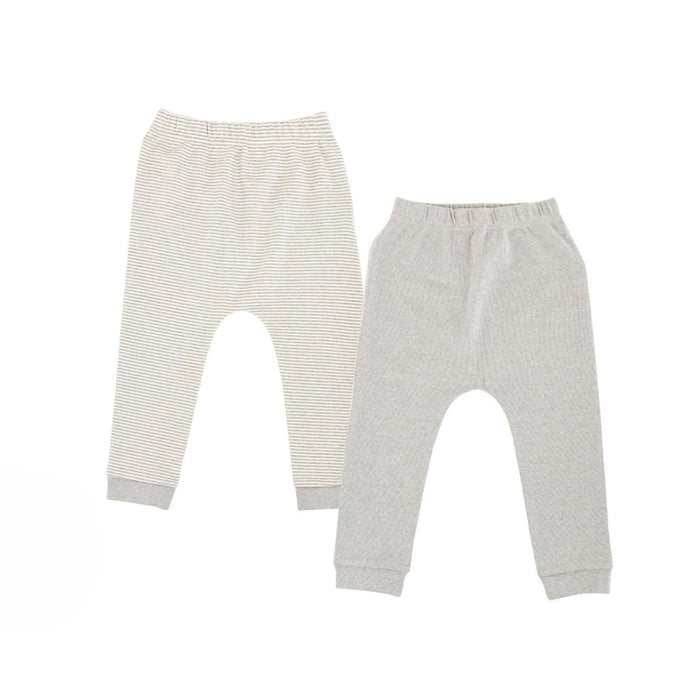 Organic Cotton Long Sleeve Onesie + Harem Pants Set - Dark Grey
