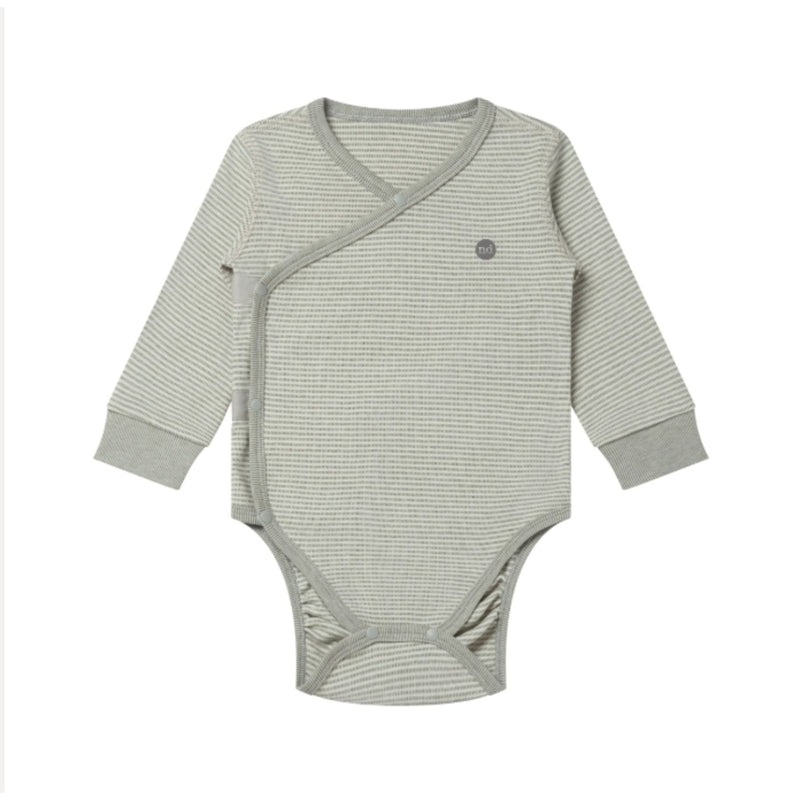 Organic Cotton Basic, Ribbed Kimono LS Onesie