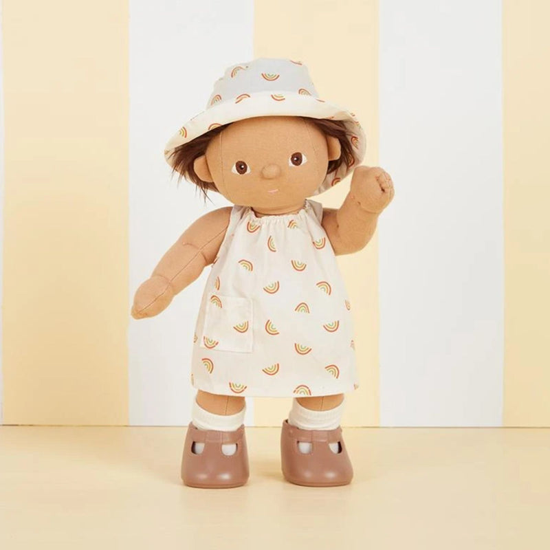 Cotton Una Rainbow Dress Set - Ivory