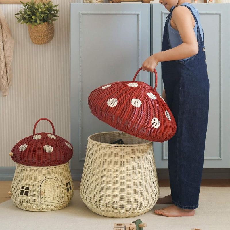 Rattan Mushroom Storage Basket
