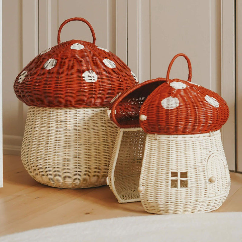 Rattan Mushroom Storage Basket