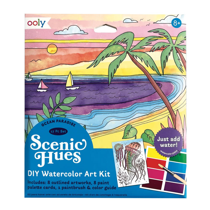DIY Watercolour Art Kit, Scenic Hues