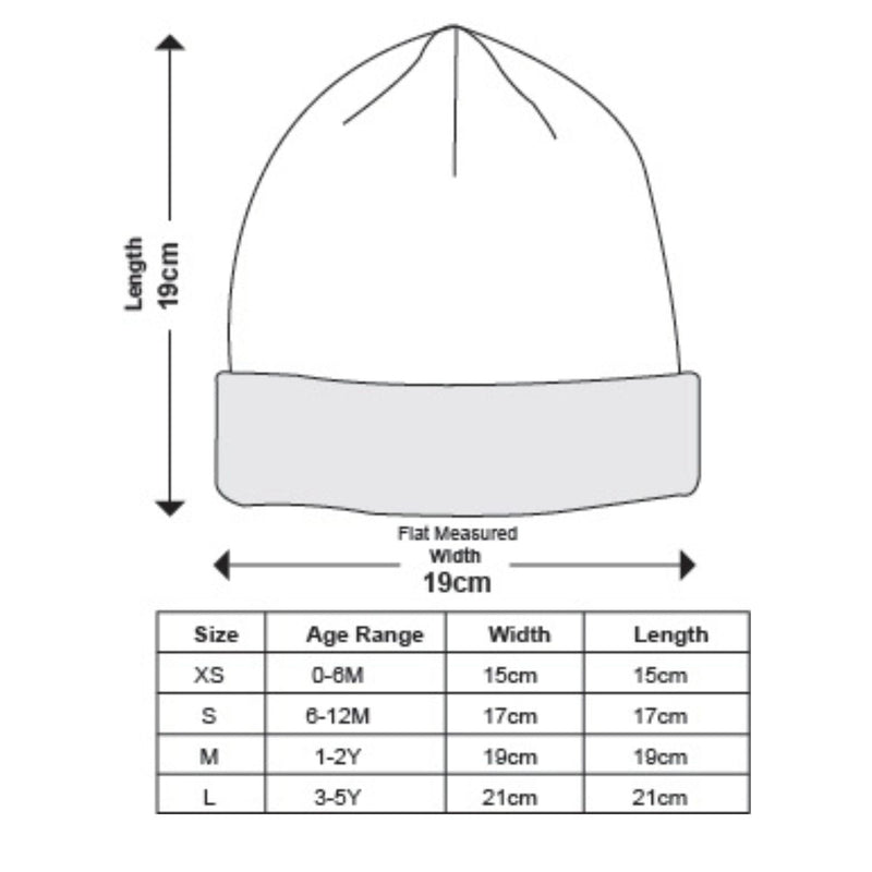 Wool Baby Beanie, Blue Star