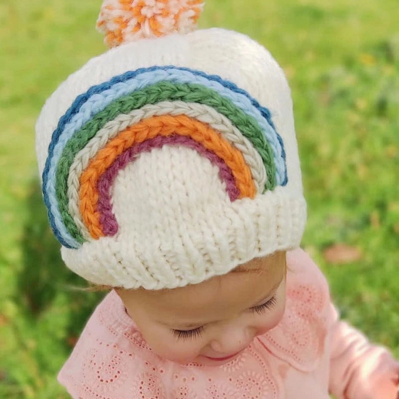 Wool Baby Beanie, Blue Star