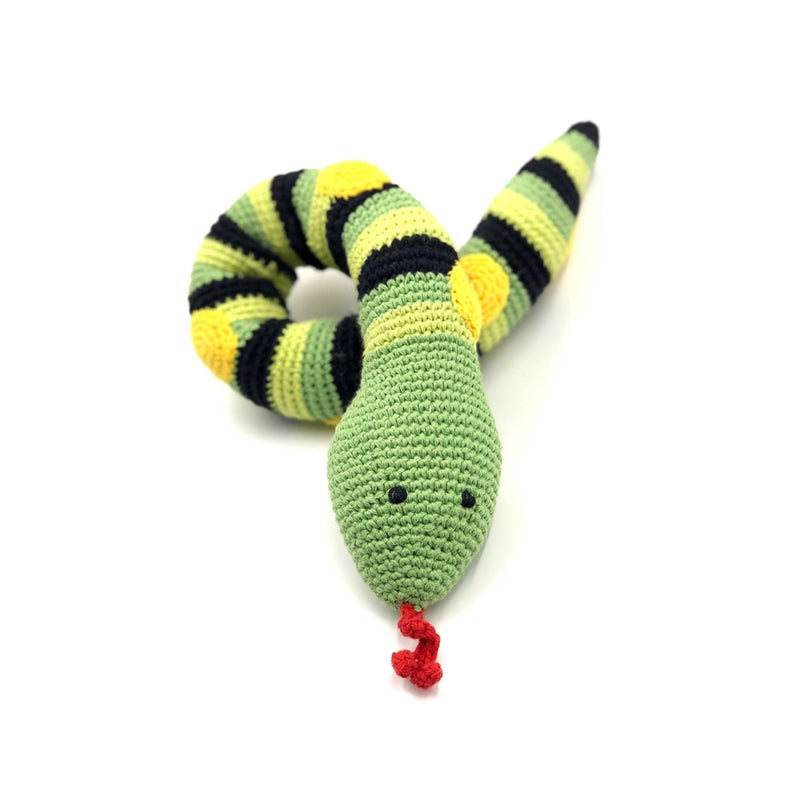 Organic Cotton Charming Snake Rattle