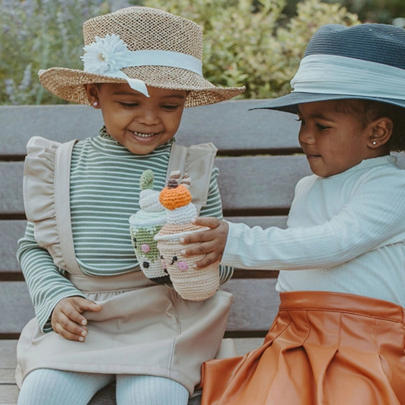 Organic Cotton Pumpkin Spice Latte Rattle