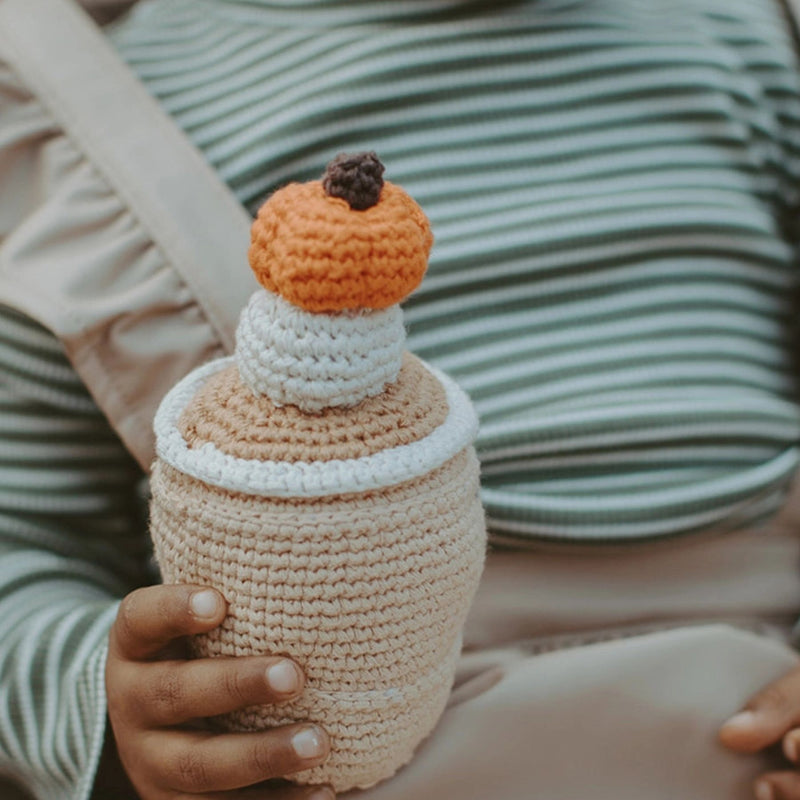 Organic Cotton Pumpkin Spice Latte Rattle