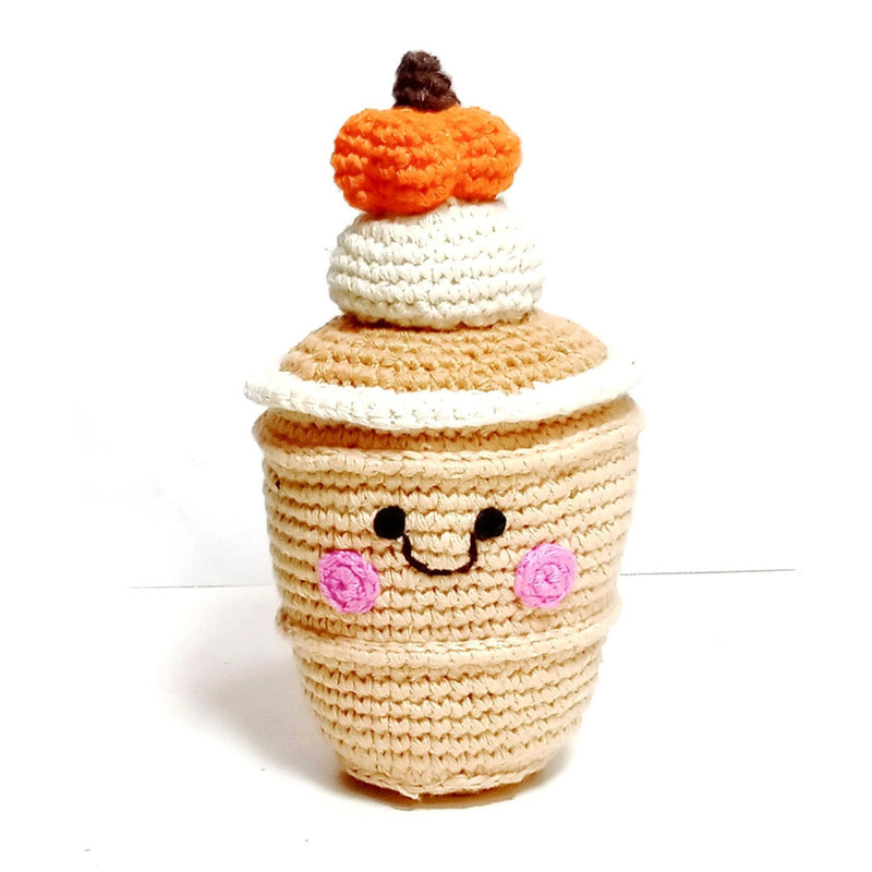 Organic Cotton Pumpkin Spice Latte Rattle