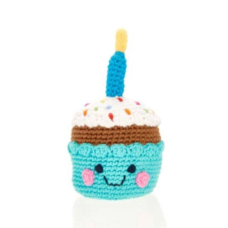 Organic Cotton Cupcake with Candle Rattle