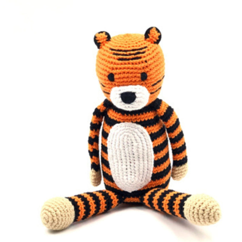 Organic Cotton Tiger Rattle