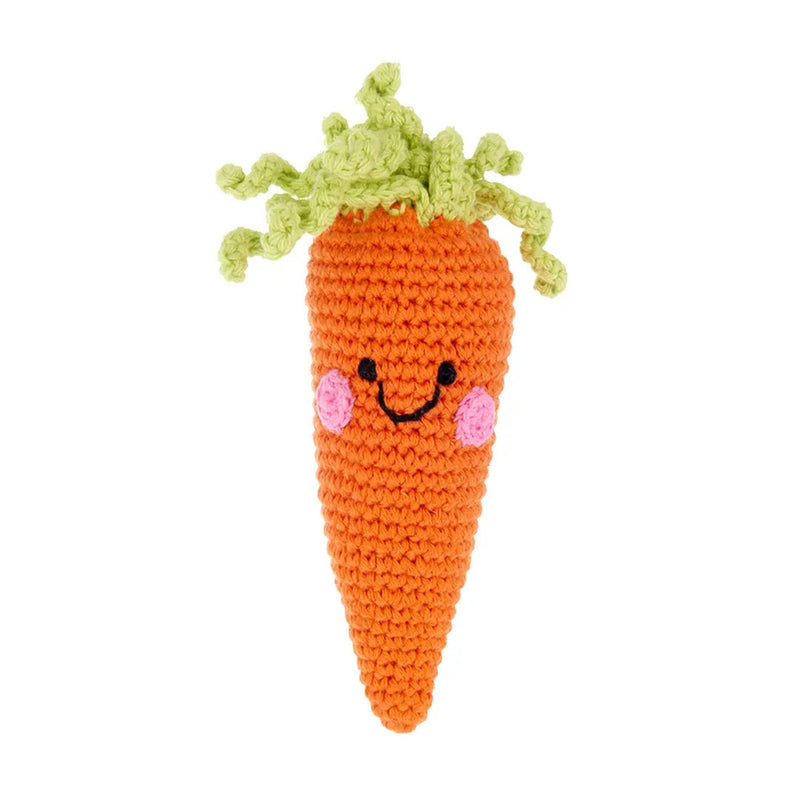 Organic Cotton Baby Carrot Rattle