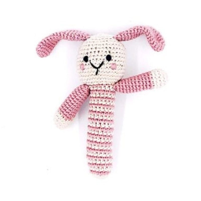 Organic Cotton Bunny Stick Rattle