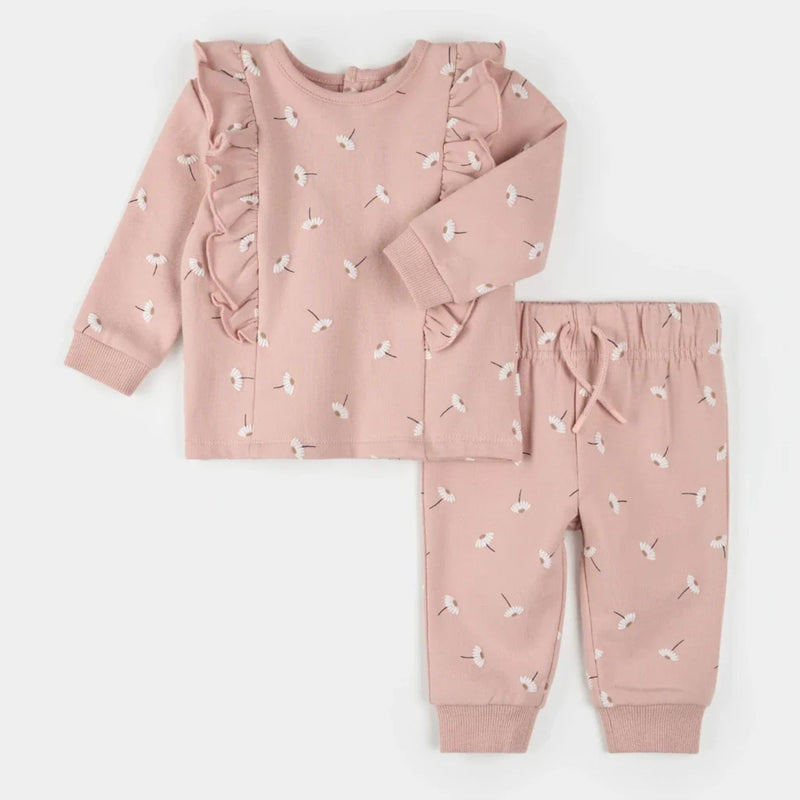 Daisy Print on Pale Pink Set