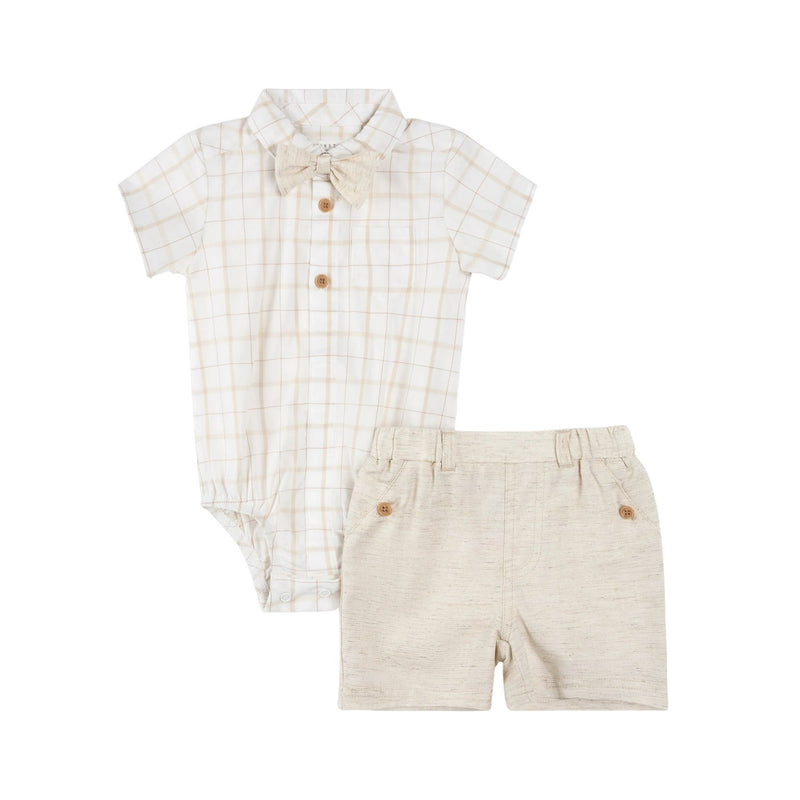 Poplin Shirt + Chambray Short Set