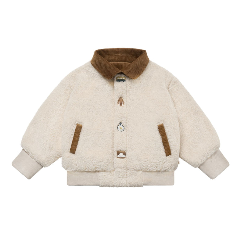 Recycled High Pile Fleece Kids Bomber Jacket - Could