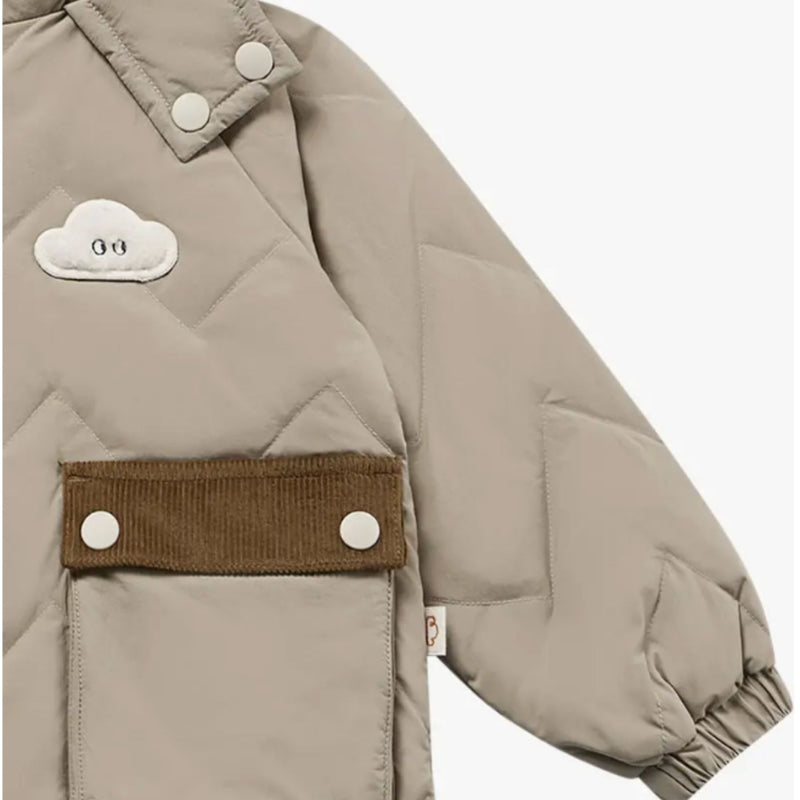 Recycled Nylon Taslon Kids Quilted Down Jacket