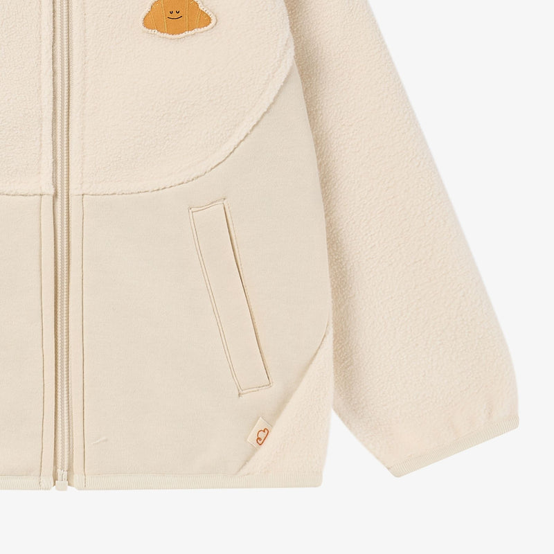 Sorona Cozy Croissant Fleece Zip-up Jacket