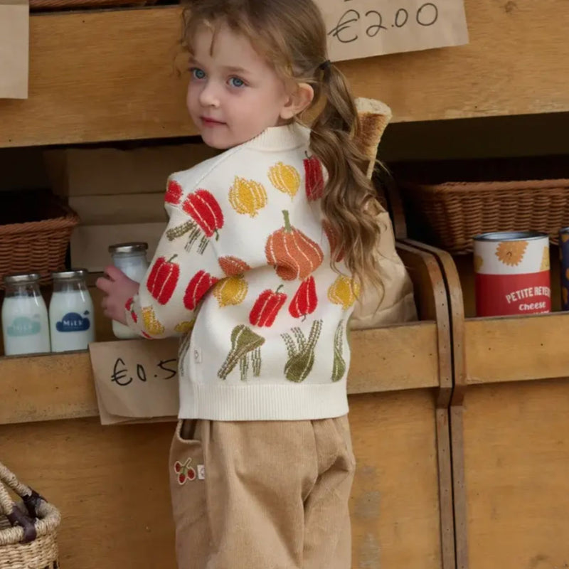 Veggie Tales  Jacquard Cardigan