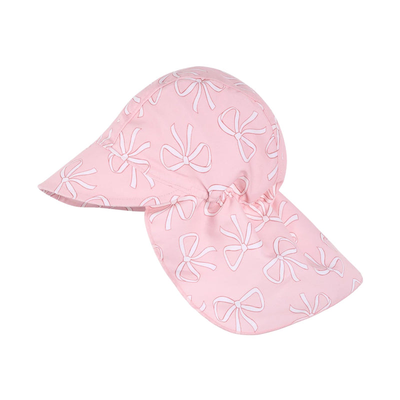 Bows Print on Light Pink Flap Hat