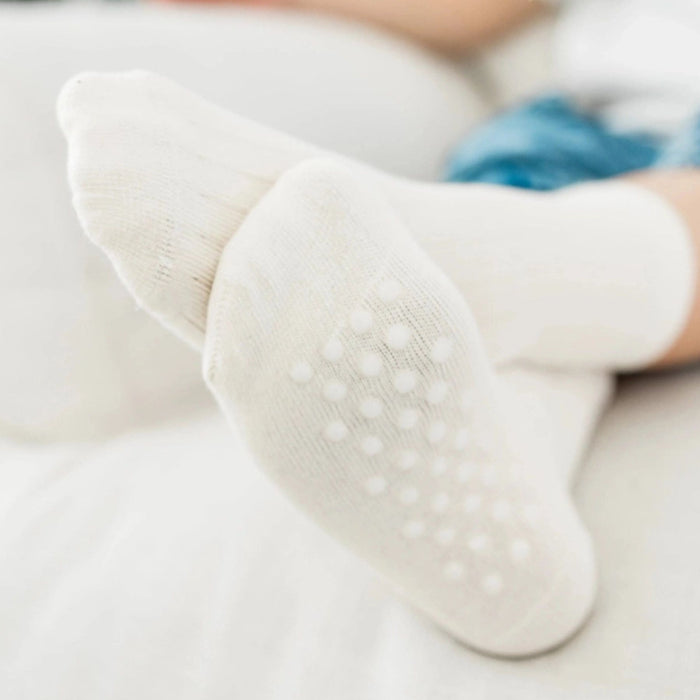 Pure (no Dye) Ribbed Organic Cotton Kids Socks