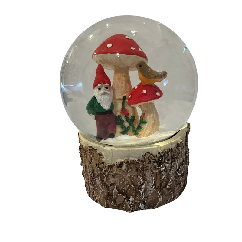 Resin Elf + Mushroom Snow Globe