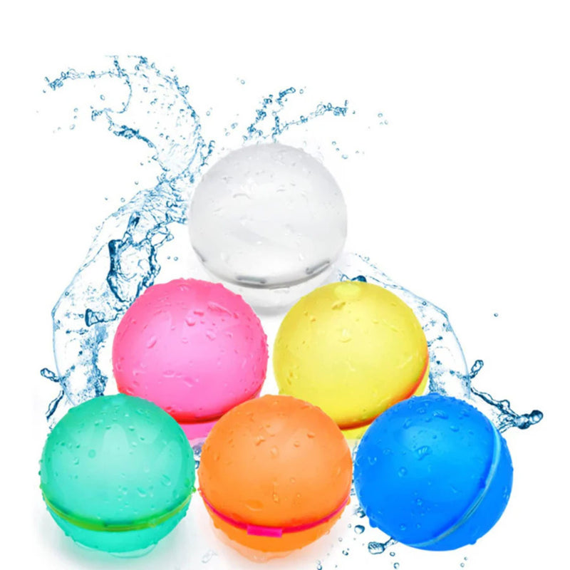 Reusable Silicone Water Balls, Magnet Closures - 6 Pack