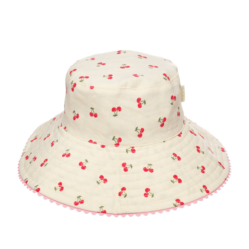 Cherry Kiss Stripy Reversible Sun Hat