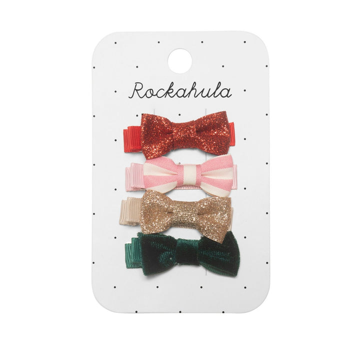 Jolly Christmas Mini Bow Clips