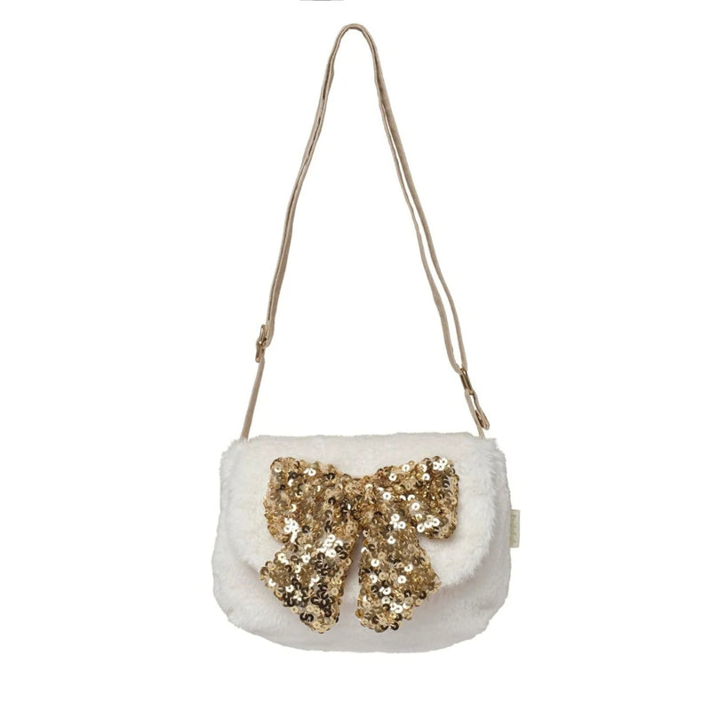 Sequin Bow Fluffy Bag