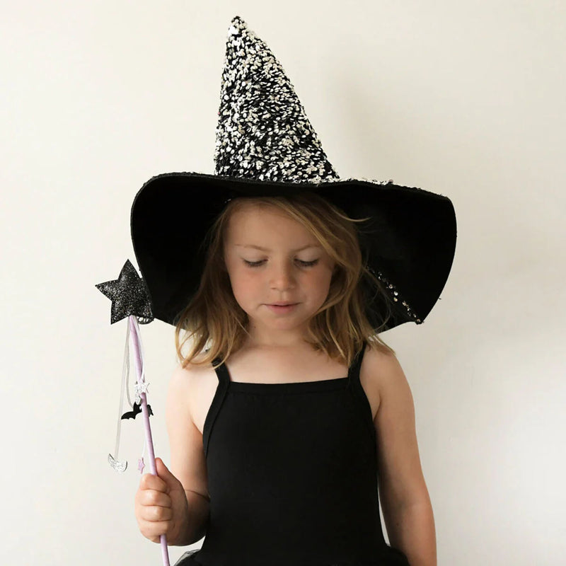 Sequin Velvet Witches Hat