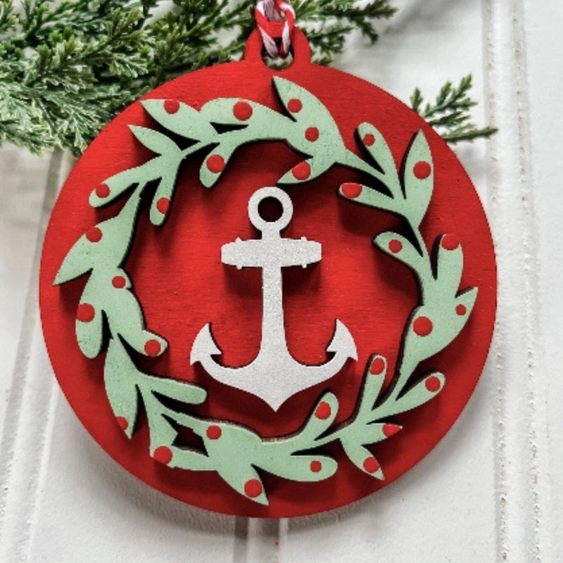 DIY Anchor Wreath Ornament