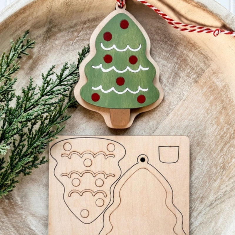 DIY Wooden Pop-Out Ornament - Christmas Tree