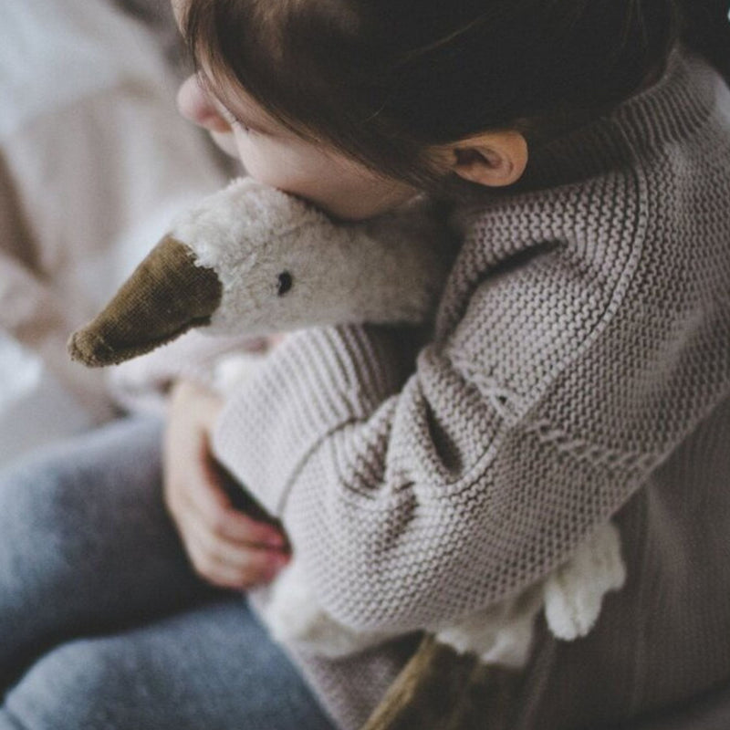 Organic Cuddly Animals, Small Goose White