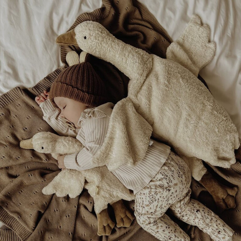 Organic Cuddly Animals, Small Goose White