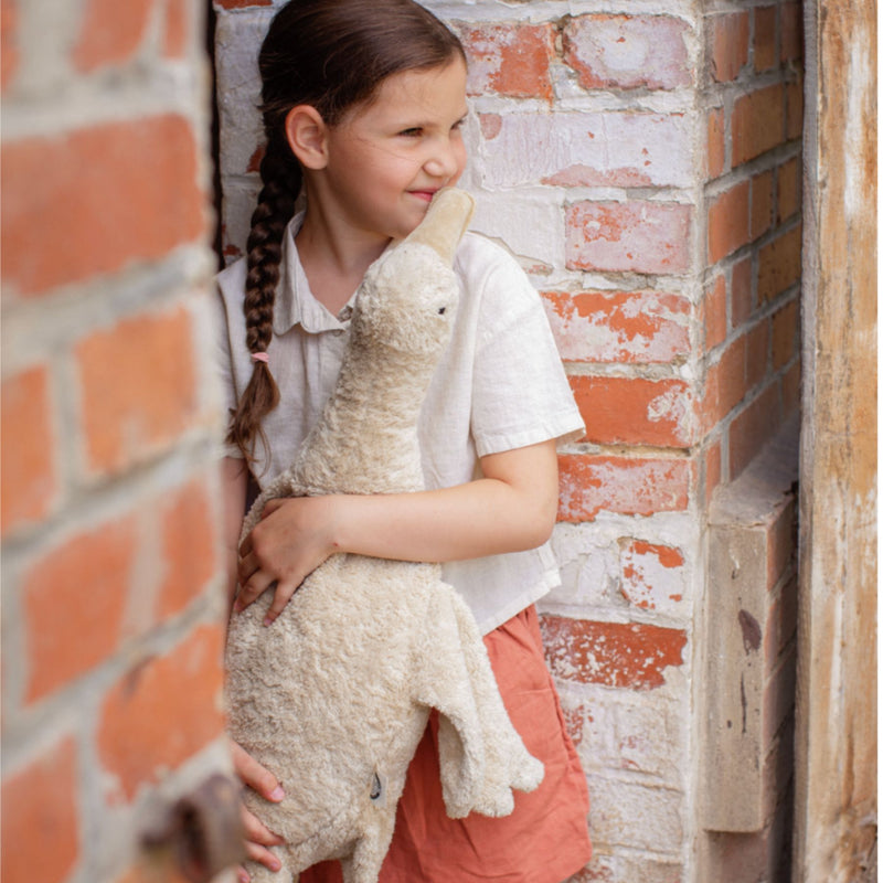 Organic Cuddly Animals, Large Goose Linen