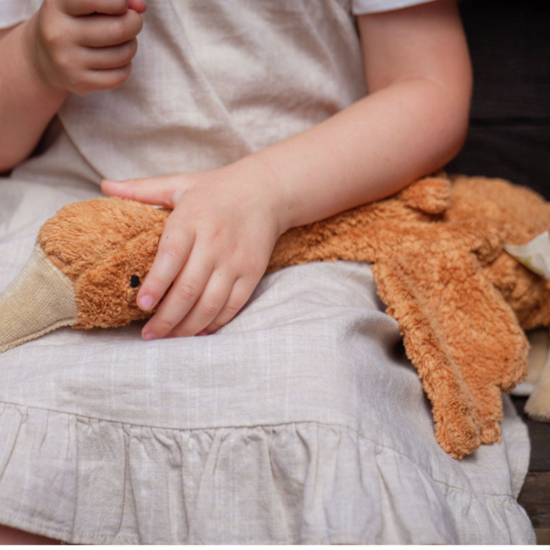 Organic Cuddly Animals, Small Goose Rust