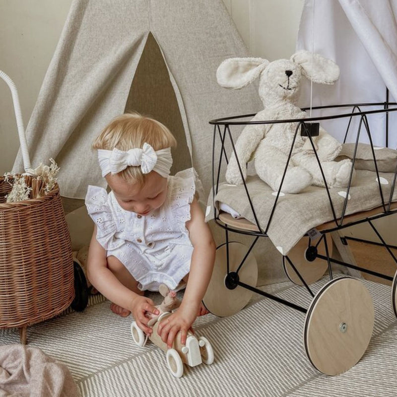 Organic Floppy Animals, Large Rabbit White