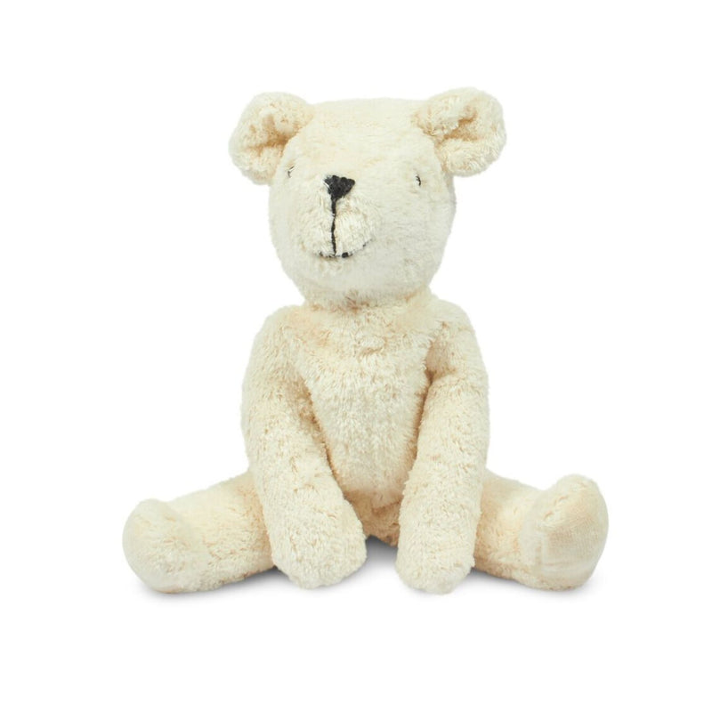 Organic Floppy Animals, Small Bear White