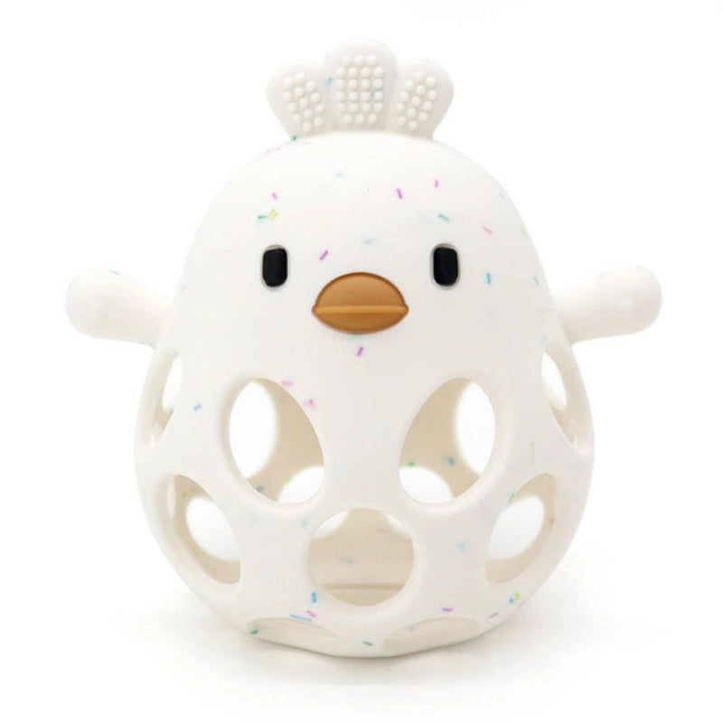Silicone Clucky Chew + Rattle Buddy