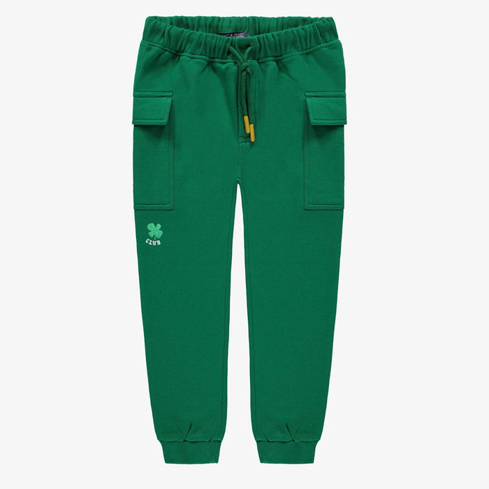 Green Cotton Joggers Relax Fit