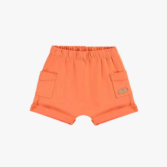 Organic Cotton Orange Shorts with Pockets