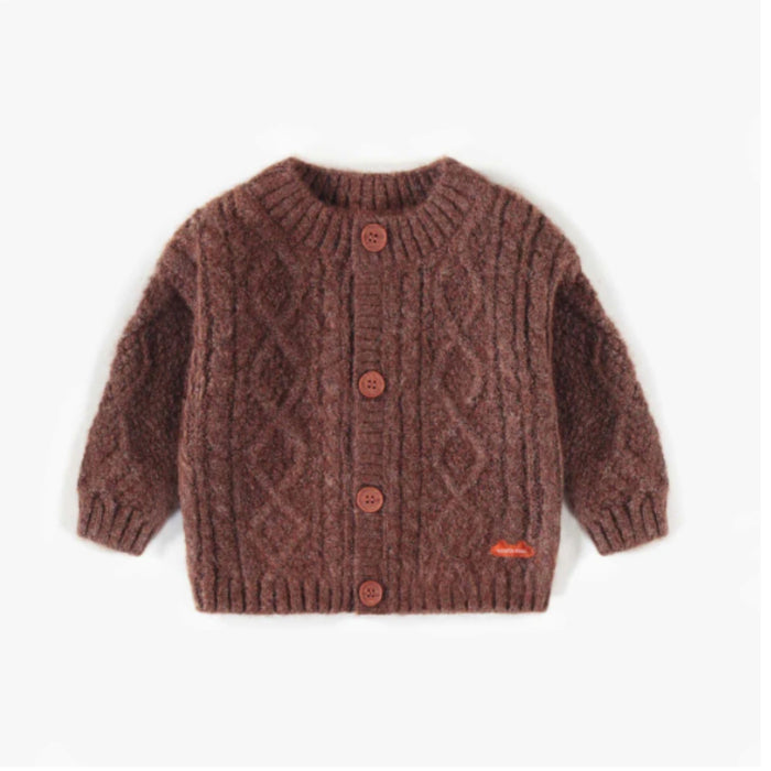 Knitted Cardigan, Brown