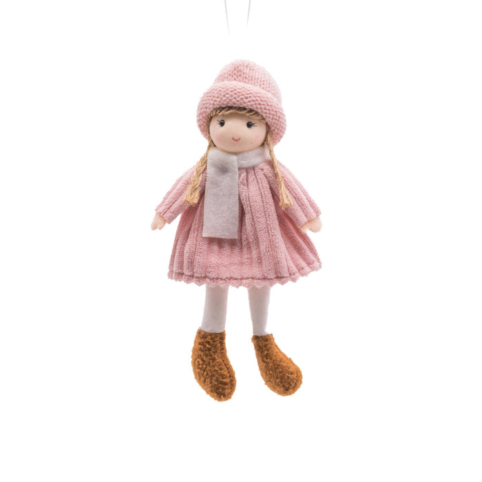 Pink Pigtail Girl Ornament