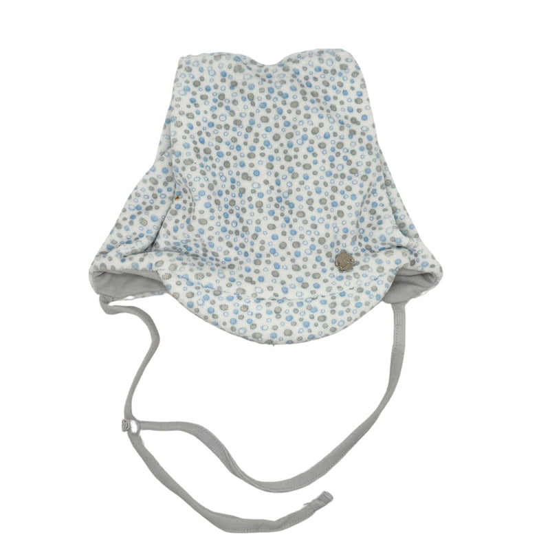 Peaked Cap, Velour Blue Dots