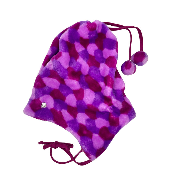 Honey Comb Slouch Beanie, Purple