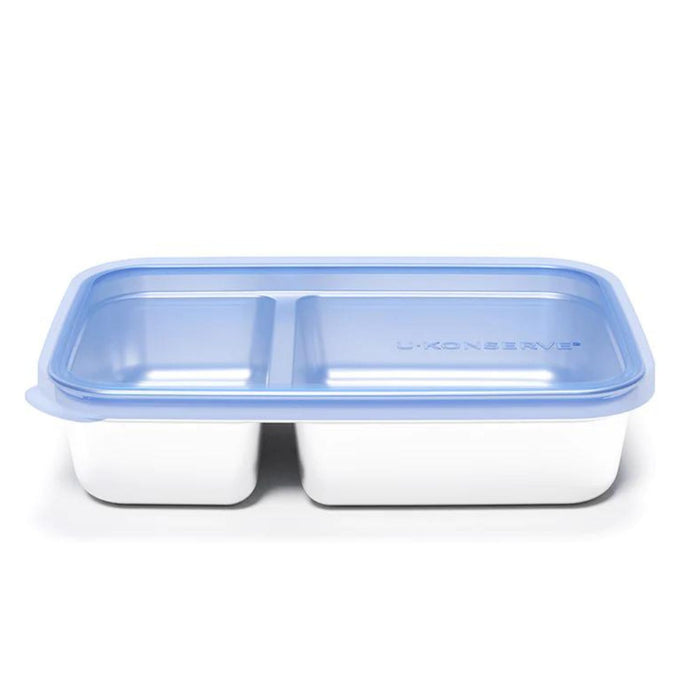 Divided Rectangular Container with Silicone Lid