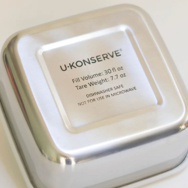 Square Stainless Steel Container with Silicone Lid