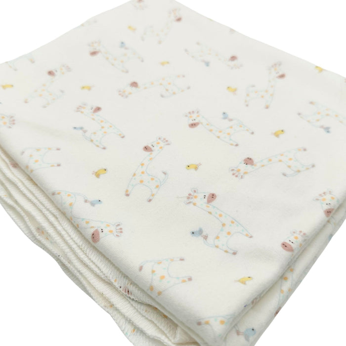 Organic Flannel Receiving Blanket - Giraffe Print