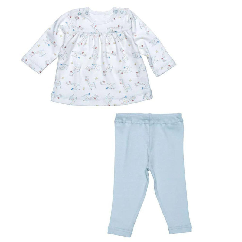 Organic Long Sleeve Top with Leggings - Giraffe Print